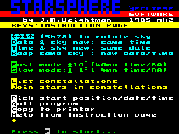Opening screen