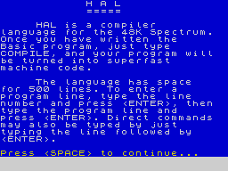Opening screen