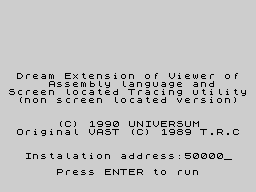 Opening screen