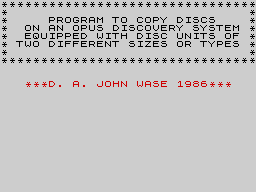 Opening screen