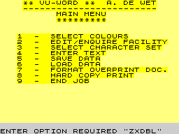 Opening screen