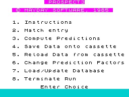Opening screen