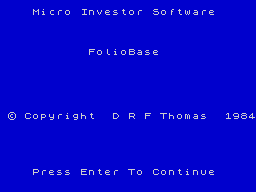 Opening screen
