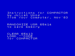 Running screen
