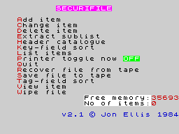 Opening screen