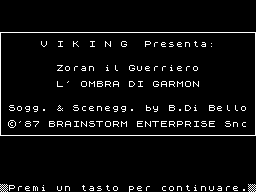 Opening screen