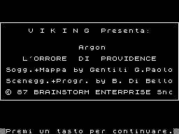 Opening screen