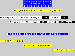 Opening screen