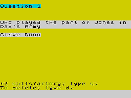 Running screen