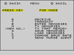 Opening screen