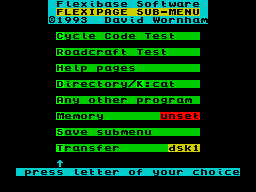 Opening screen