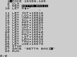 Running screen