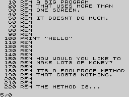 Running screen