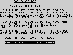 Opening screen