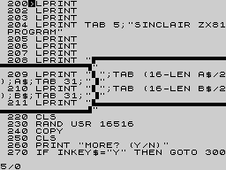 Running screen