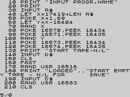 Running screen