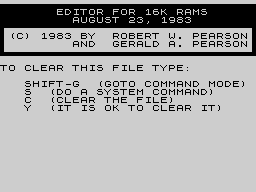 Running screen