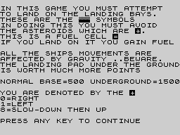 Running screen
