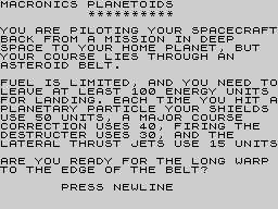 Running screen