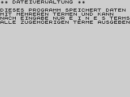 Running screen