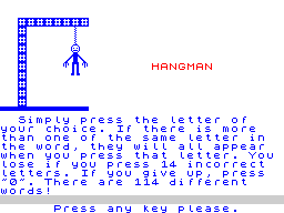 Opening screen