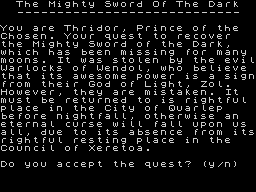 Opening screen