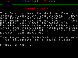 Opening screen