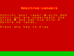 Opening screen