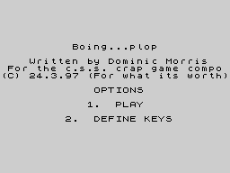 Opening screen