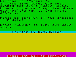 Opening screen
