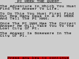 Opening screen