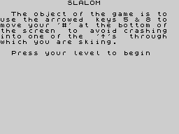 Opening screen