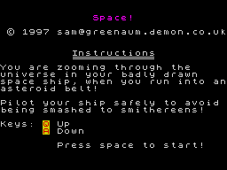 Opening screen