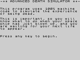 Opening screen