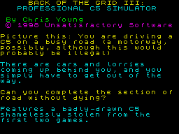 Opening screen