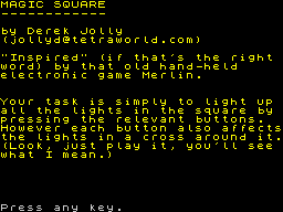 Opening screen