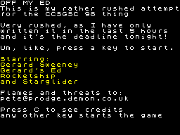Opening screen