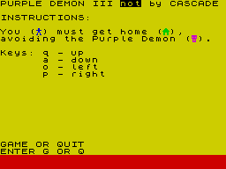 Opening screen
