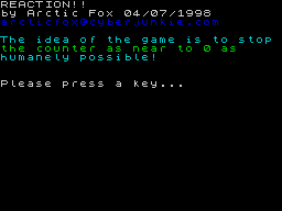 Opening screen