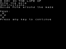 Opening screen