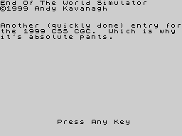 Opening screen