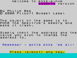 Opening screen