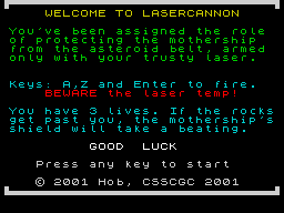 Opening screen