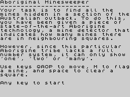 Opening screen