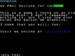 Opening screen