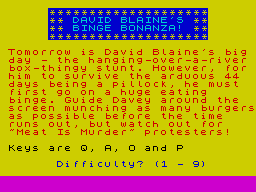 Opening screen
