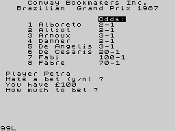 Running screen