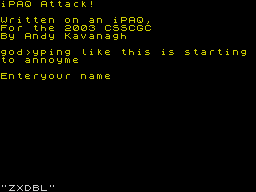 Opening screen
