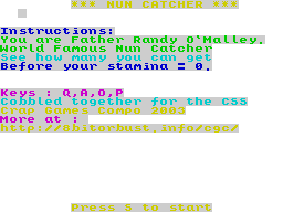 Opening screen