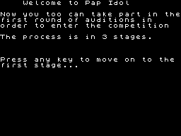 Opening screen